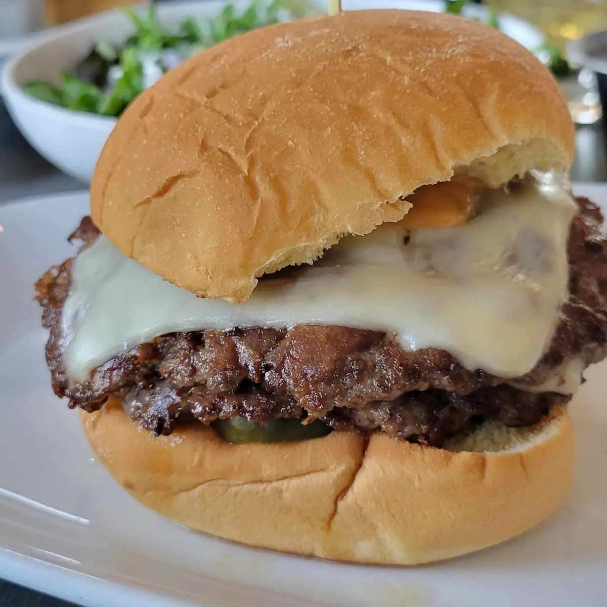 Double Smashed Burger and Fries