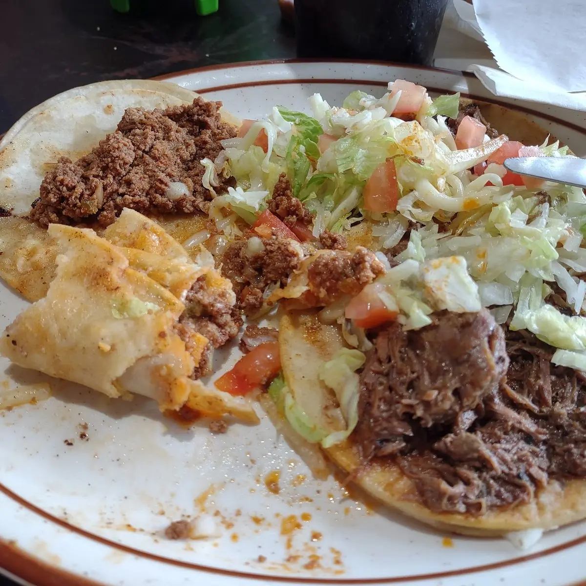 Open Faced Beef Taco