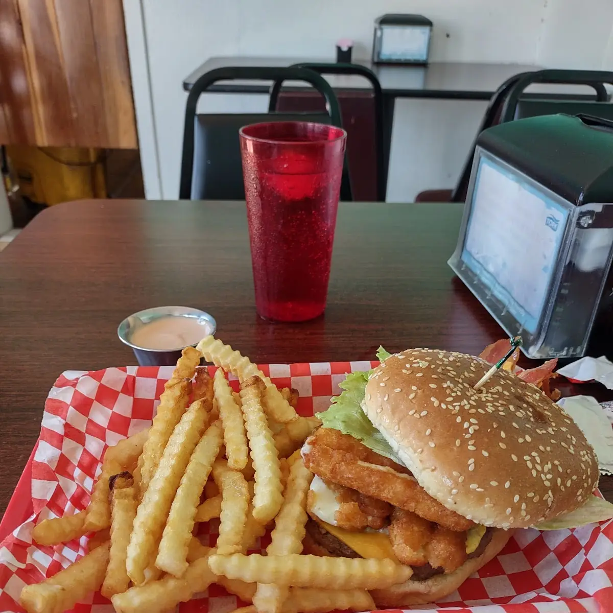 Double Burger Double Cheese Double Bacon Mozzarella Sticks with All