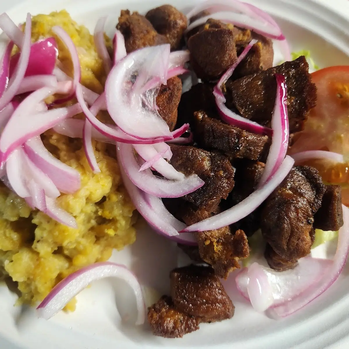 Carne Frita Con Mangu