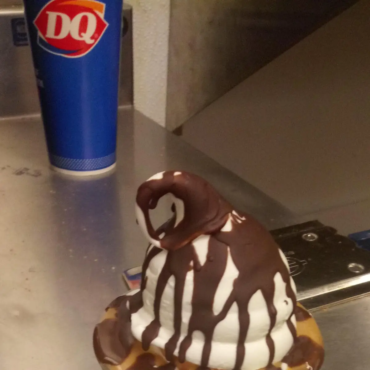 Carmel Fudge Sundae with Chocolate Shell on Top