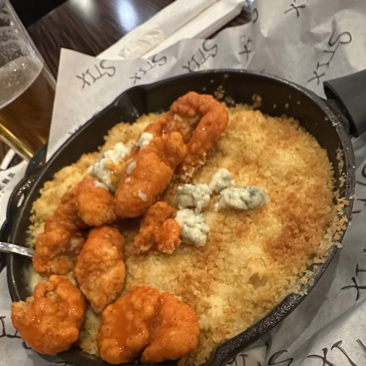 Mac and Cheese with Buffalo Chicken