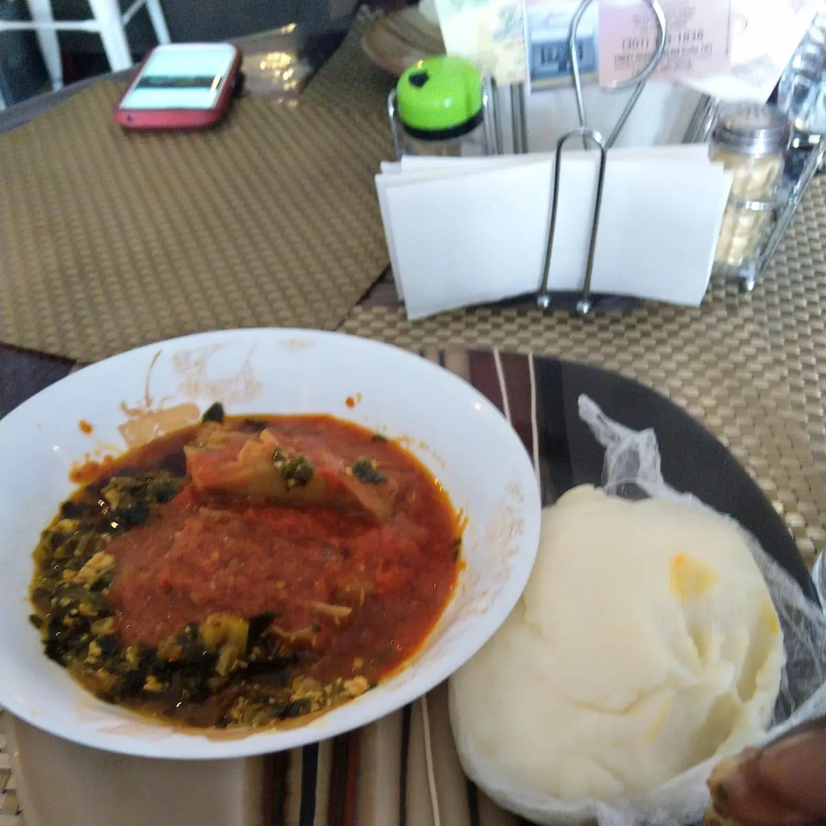 Pounded Yam with Egusi Soup