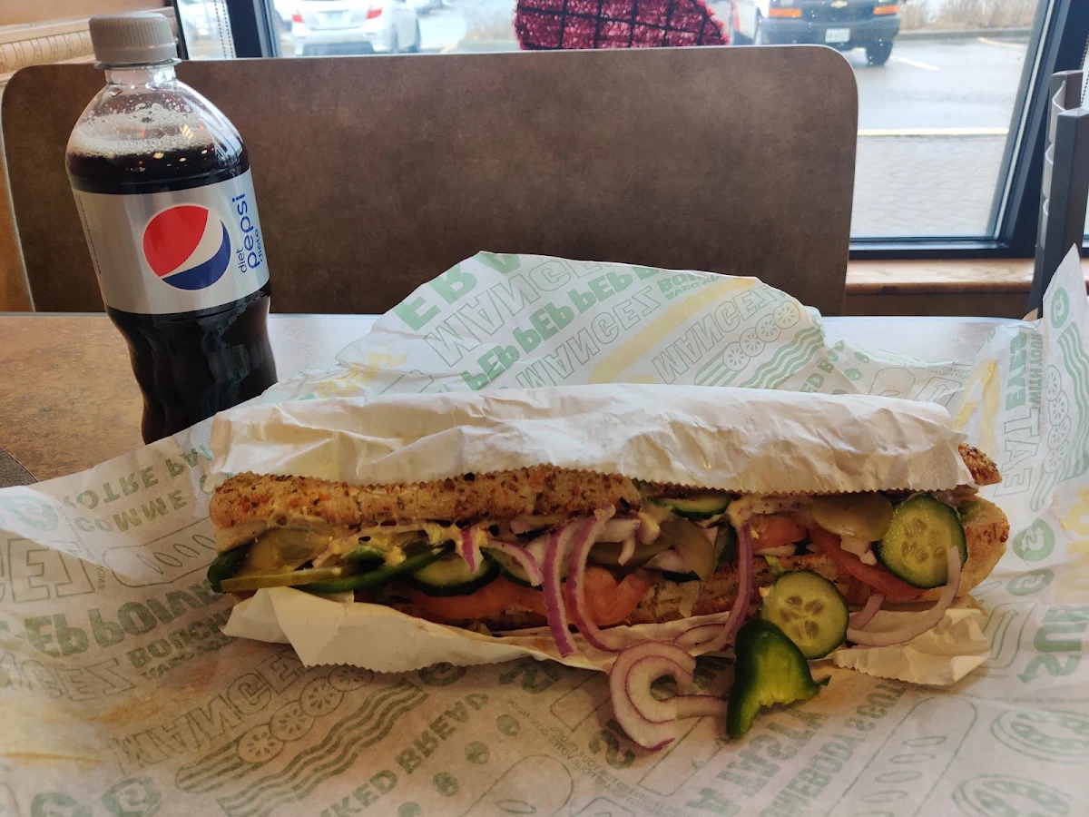 Veggie Patty Sandwich with Vegetables