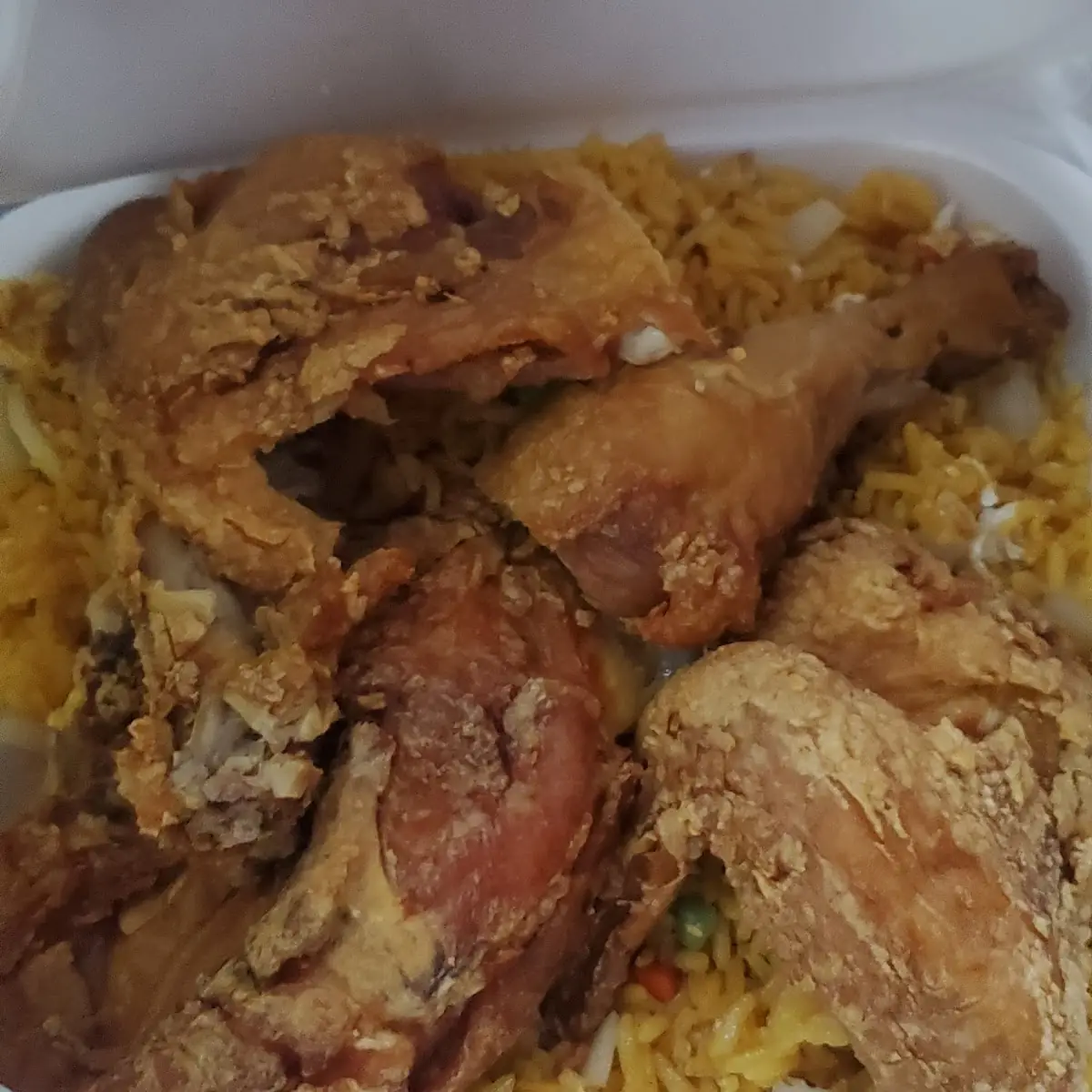 1 2 Fried Chicken Egg Vegetables Fried Rice