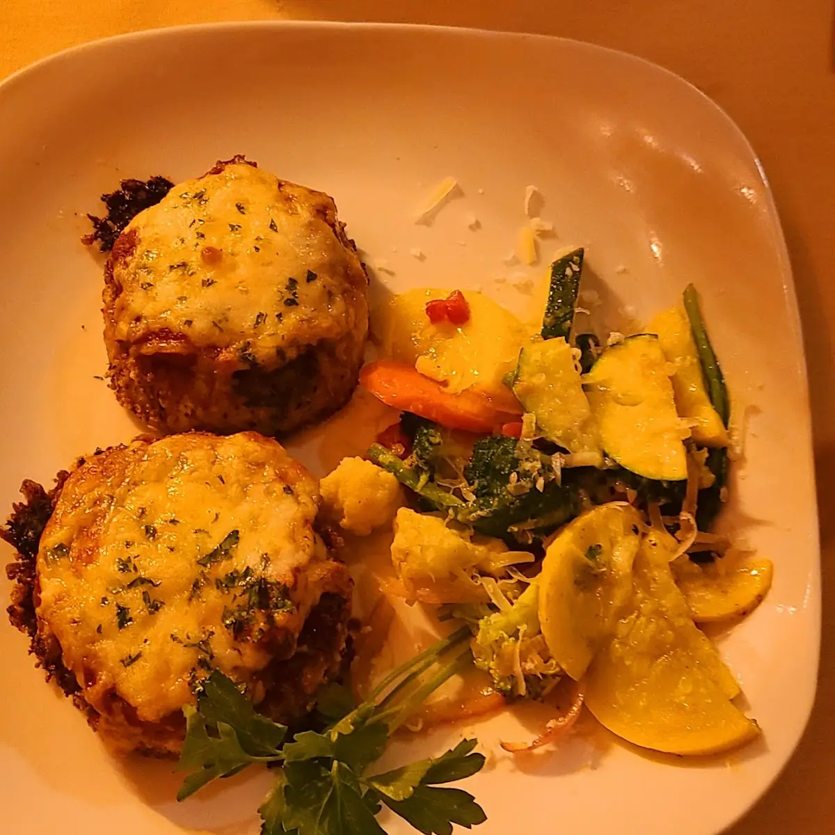 Eggplant Parmesan with Vegetables