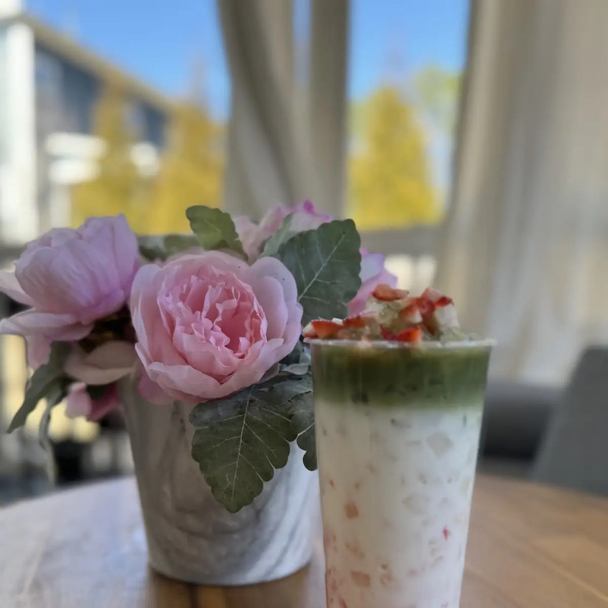 Strawberry Matcha Latte