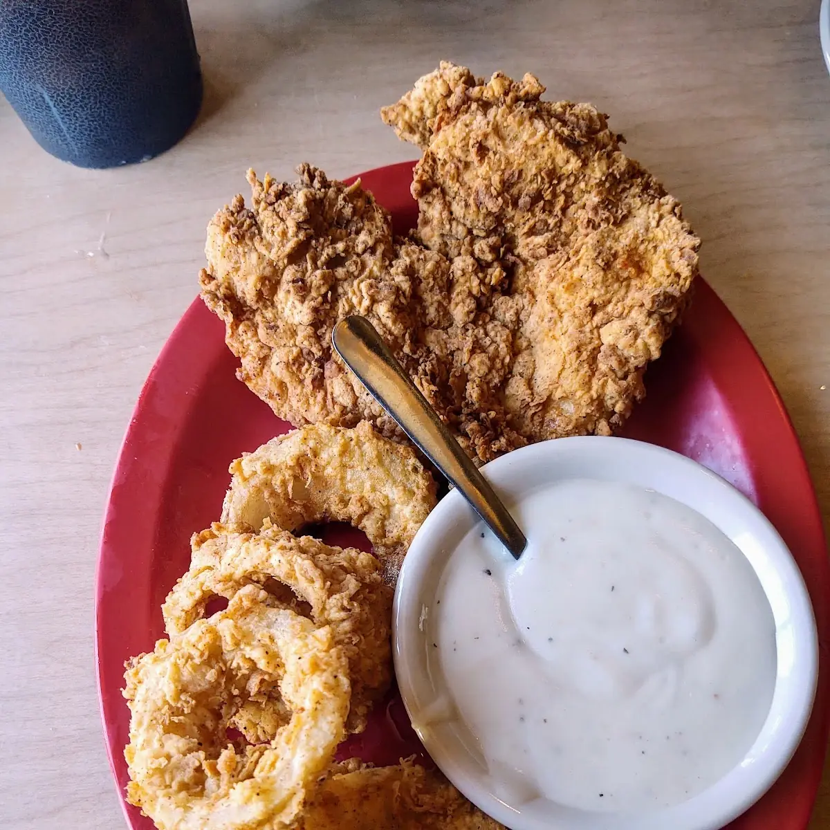 Chicken Fried Chicken with Onion Rings