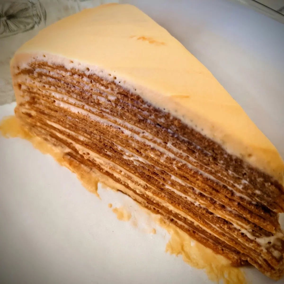 Thai Tea Mille Crepe Cake
