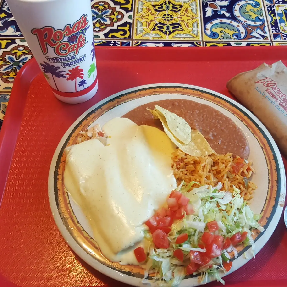 55 Chicken Enchilada Plate
