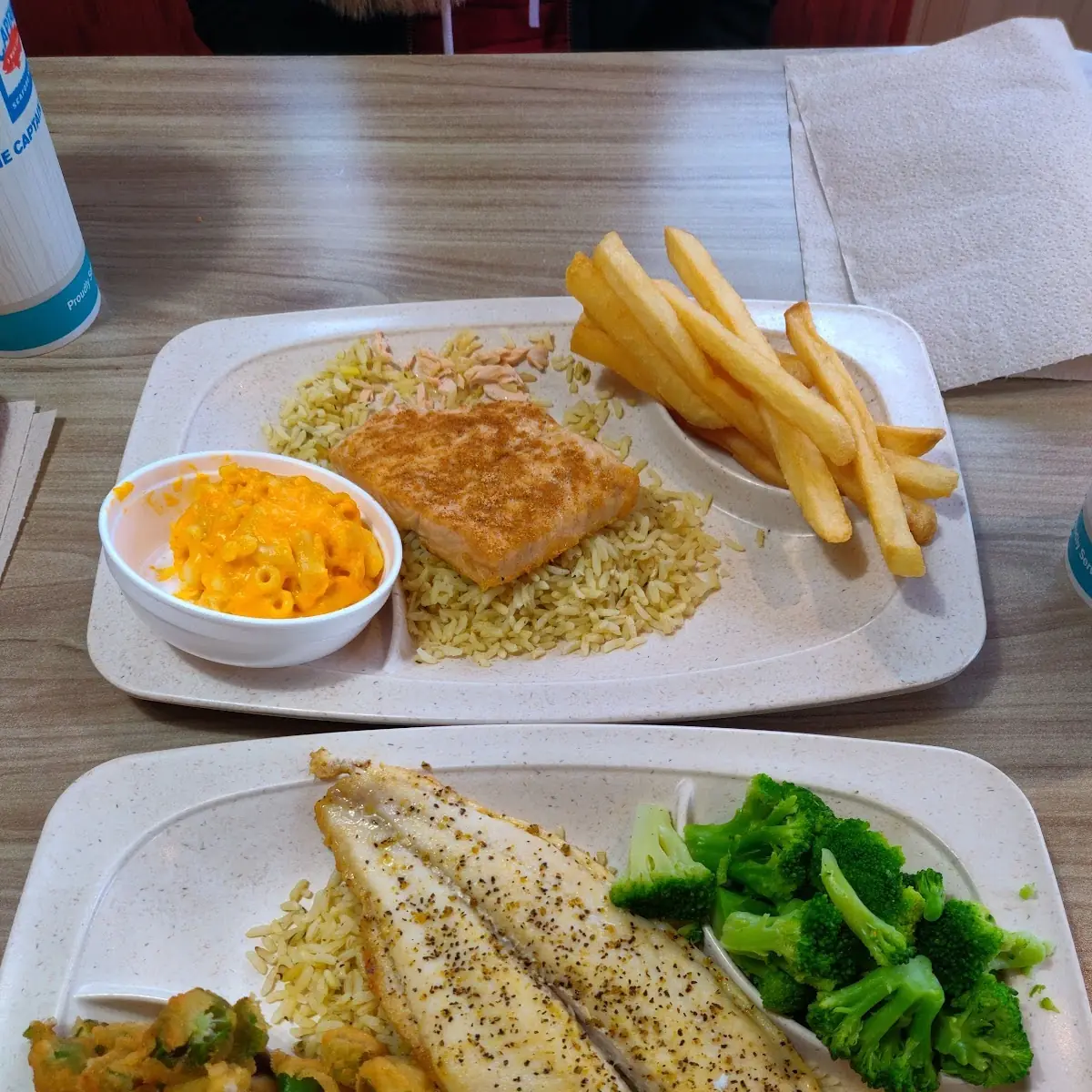 Salmon and Lemon Pepper White Fish