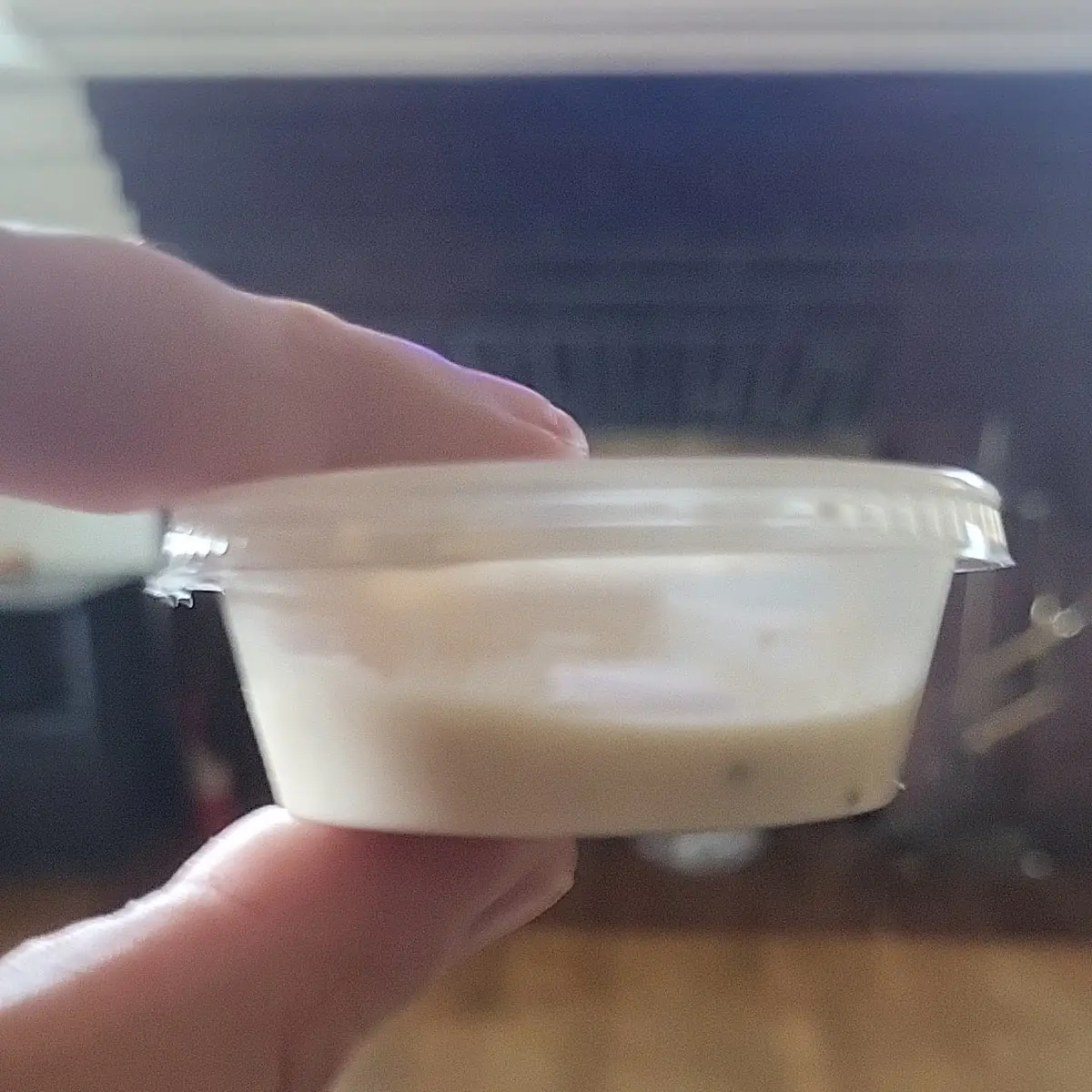 Less Than Half Full Dressing Cup