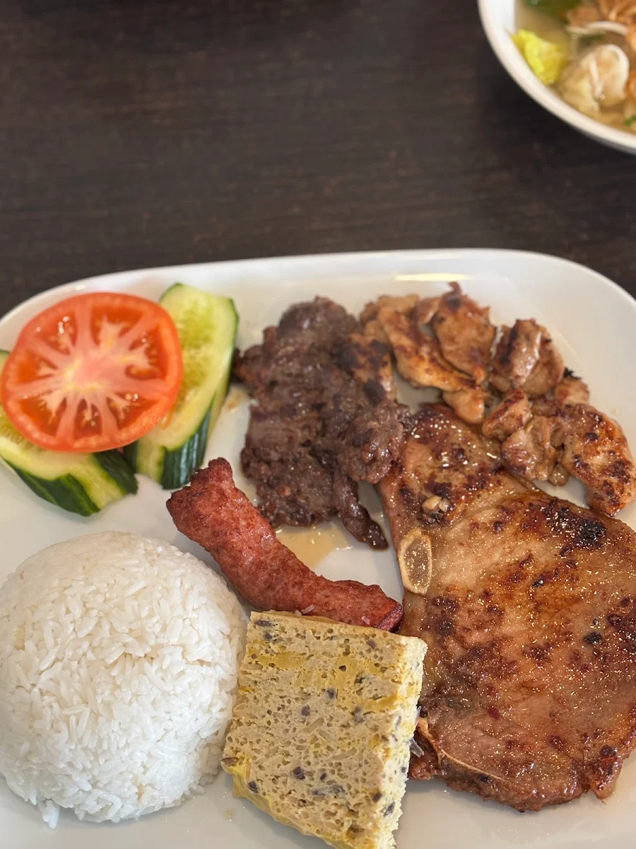 Steamed Rice w Grilled Pork Chop And