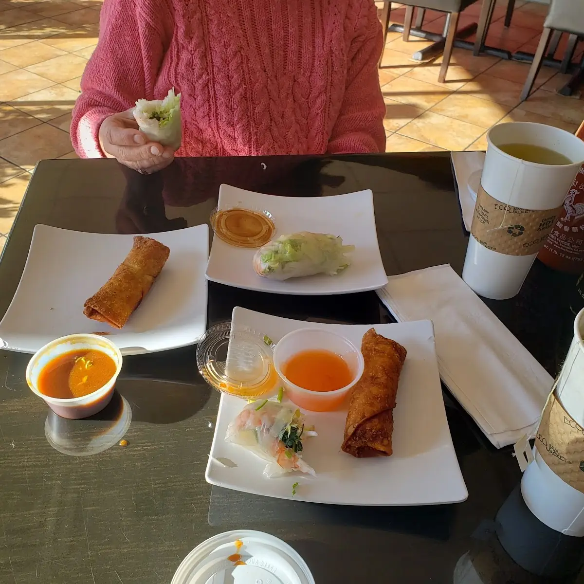Spring Roll and Pork Egg Roll