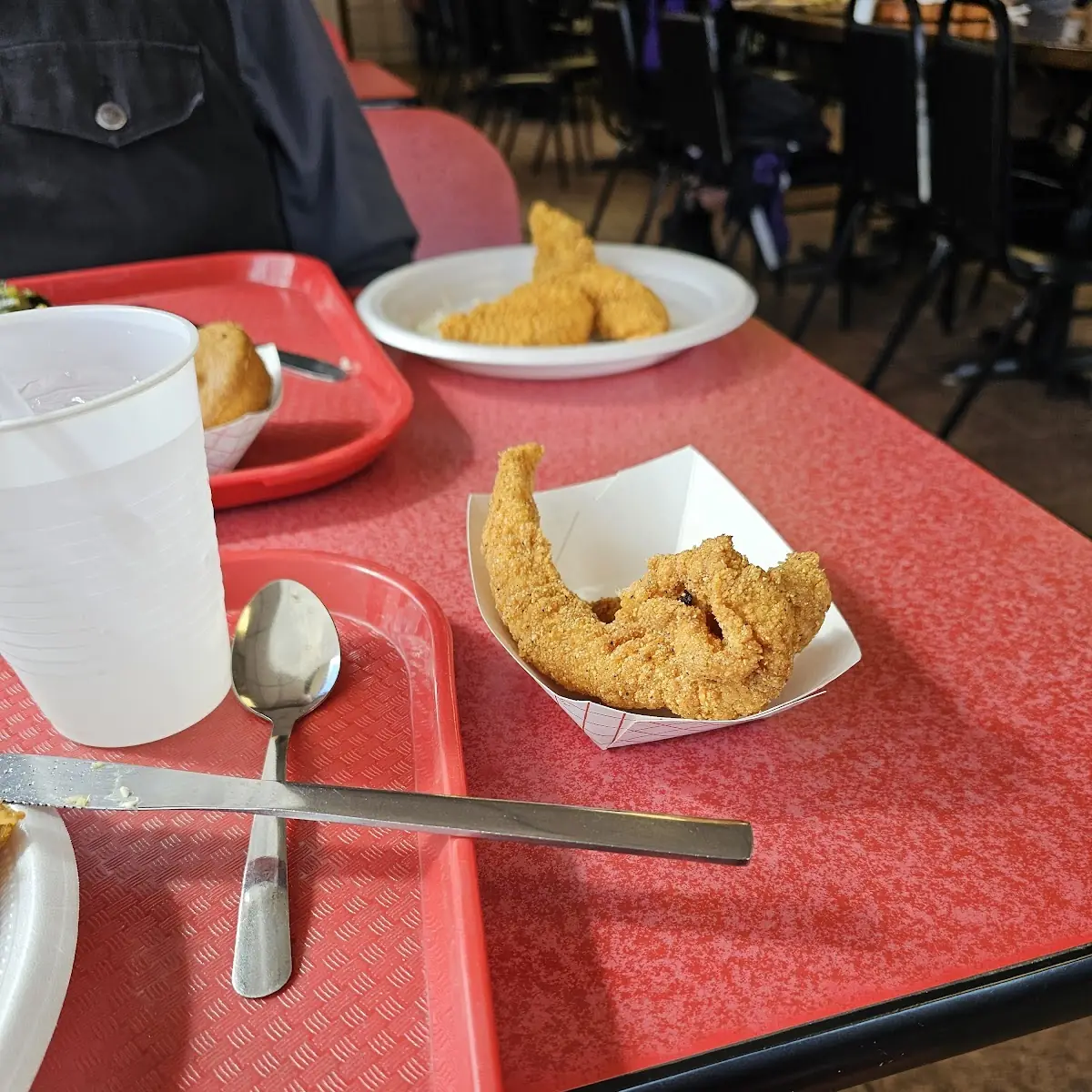 One Piece Chicken and Fish Plate with Two Sides