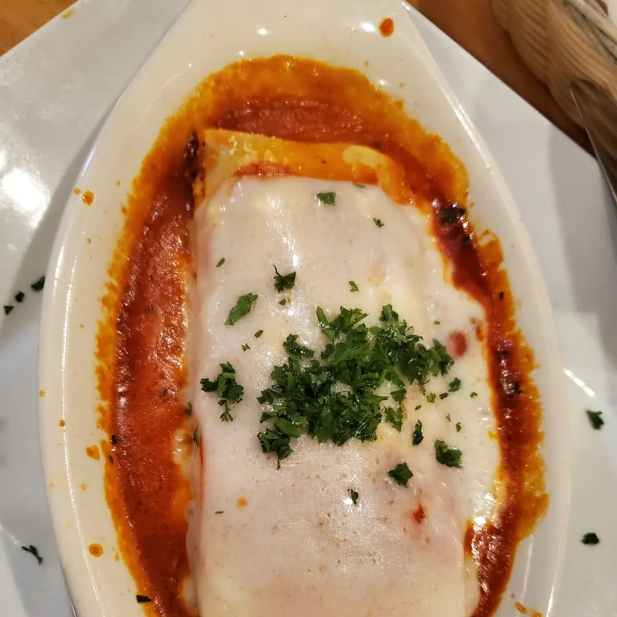 Baked Lasagna with Melted Cheese and Sauce