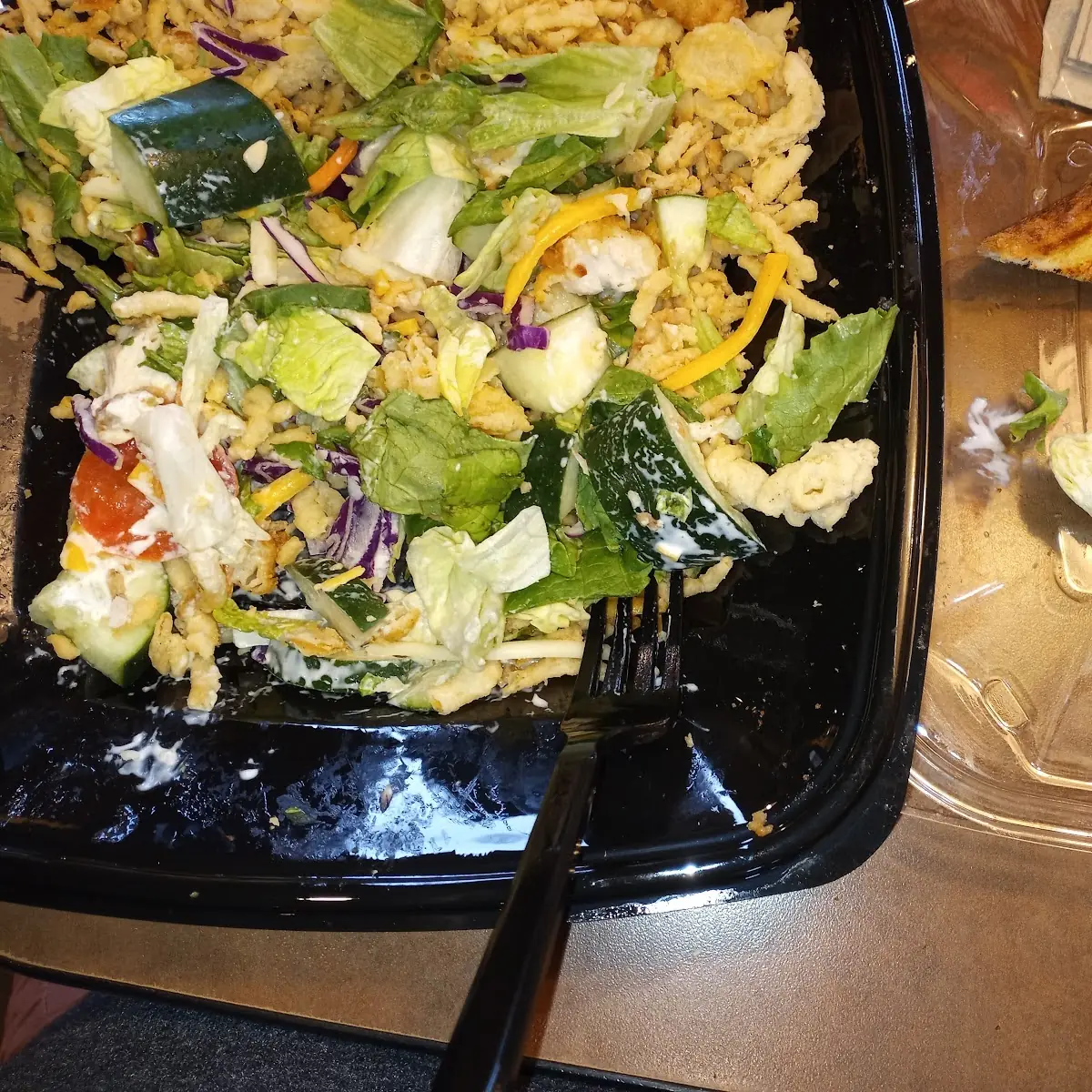 Fried Chicken Zalad with Ranch Dressing