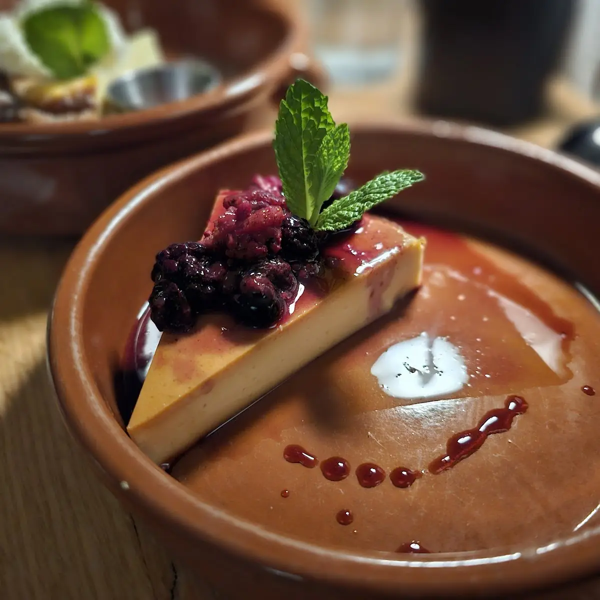 Flan with Berries