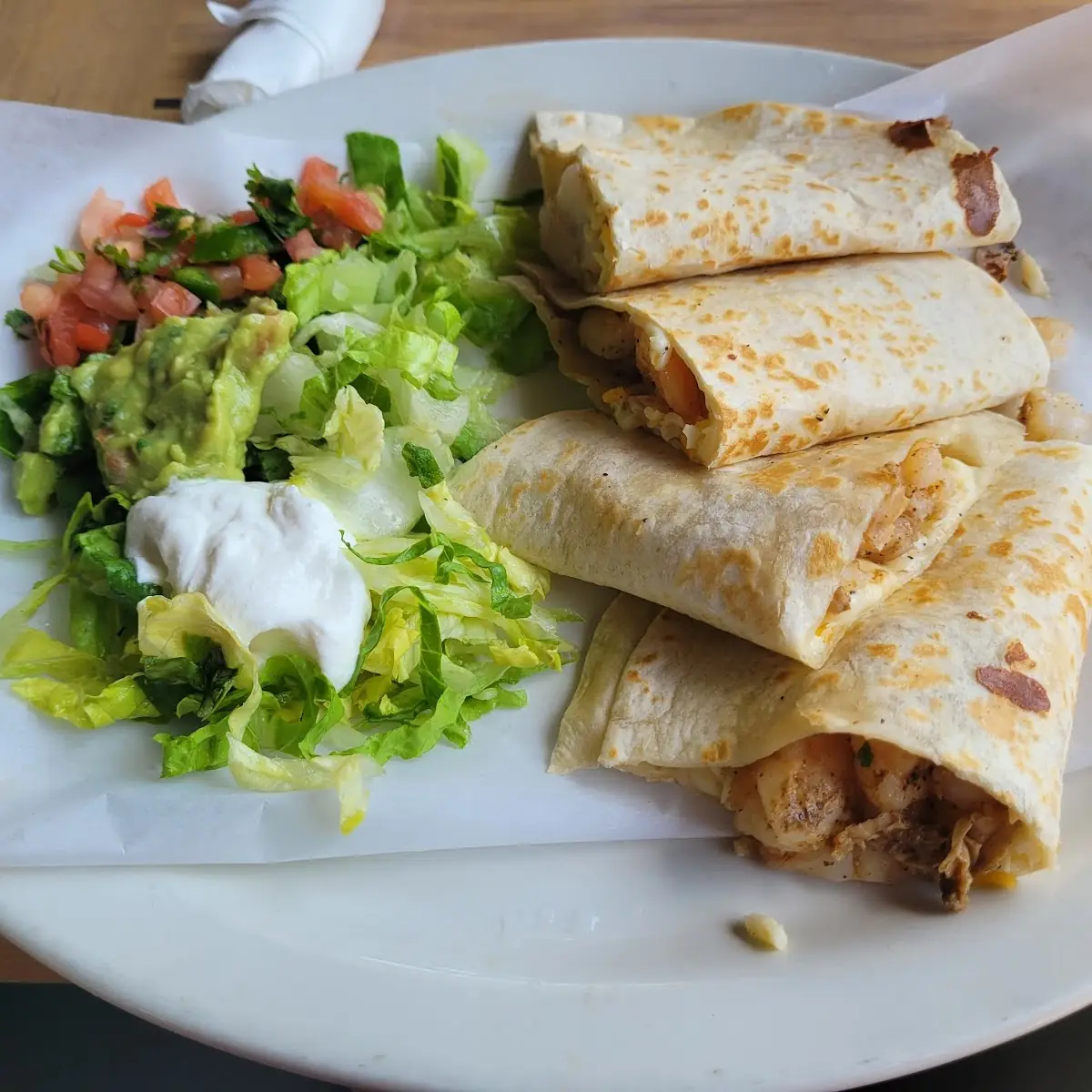 Lunch Beef Taco Burrito Flauta