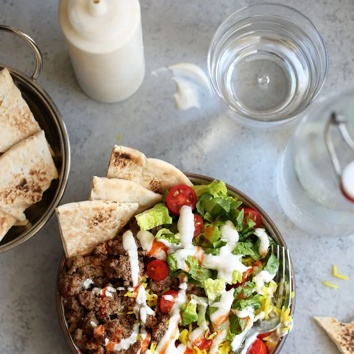 Rice Bowl Chicken Lamb Falafel