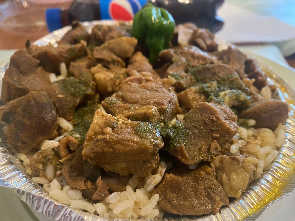 Curry Goat with White Rice