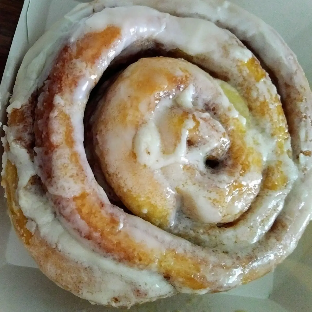 Hot Cinnamon Bun with Cream Cheese Icing