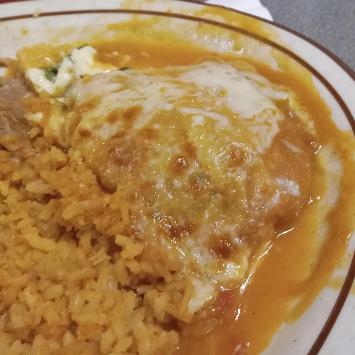 Chili Relleno Rice and Beans