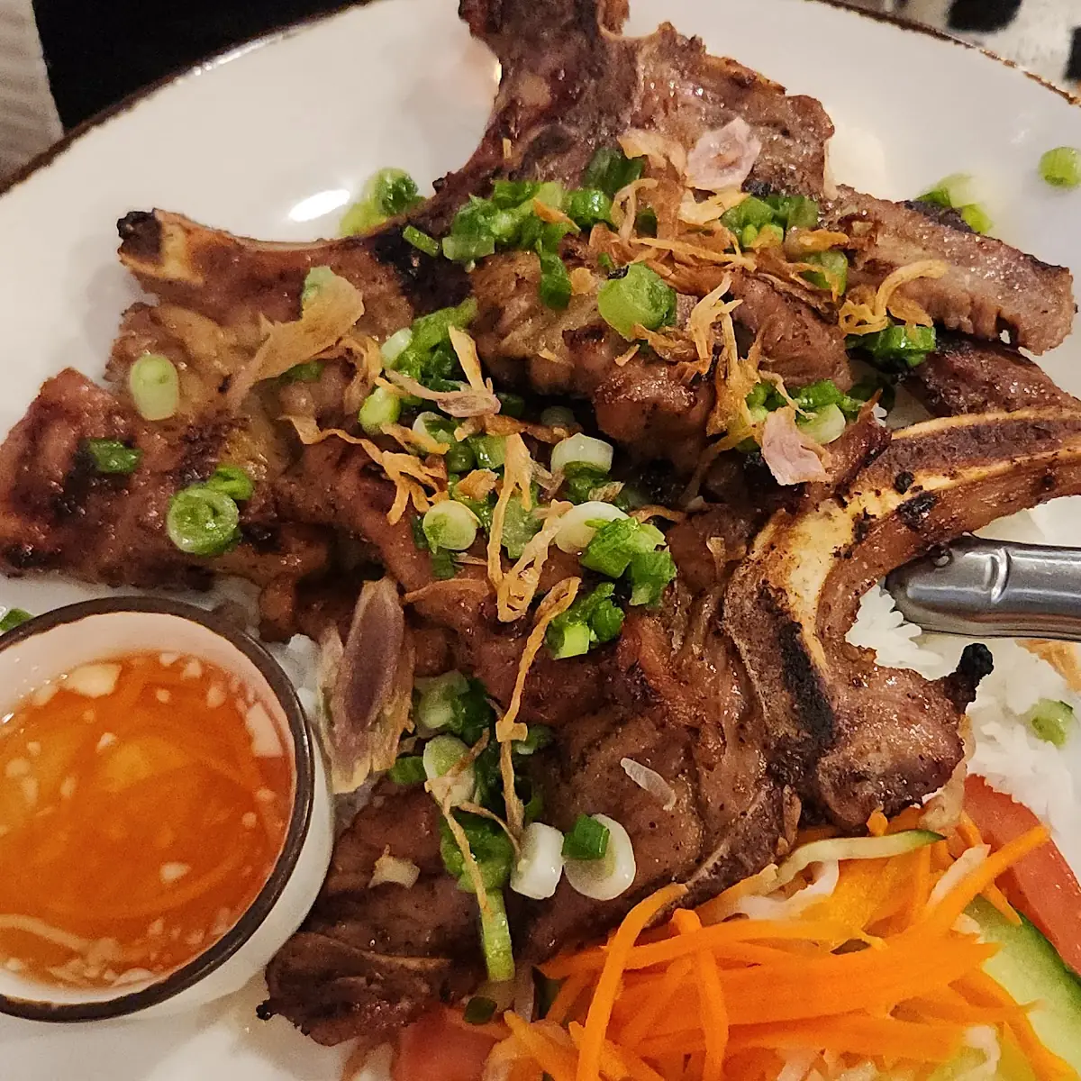 BBQ Beef Sparerib Platter Com Suon Bo Nuong