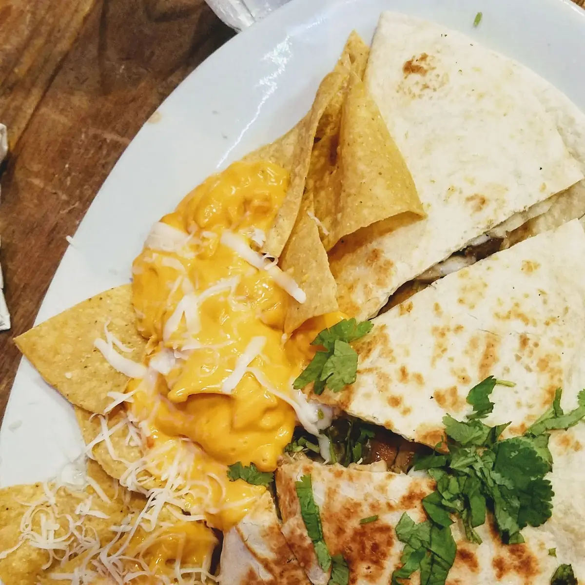 Chicken Quesadillas with Nachos