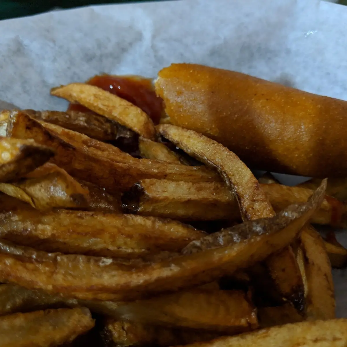 Corn Dog and Fries