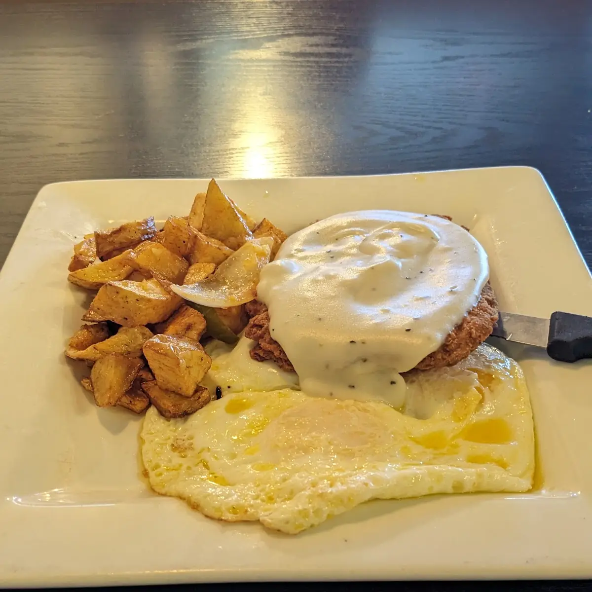 Chicken Fried Steak and Eggs