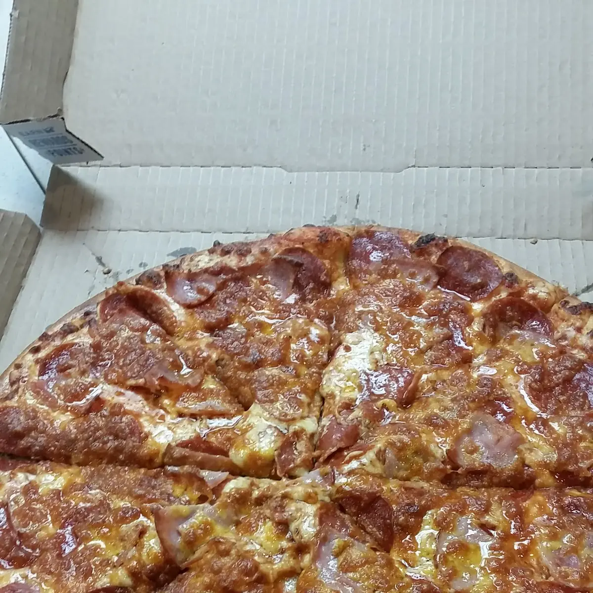 Pepperoni Ham and Cheddar Cheese on Brooklyn Dough