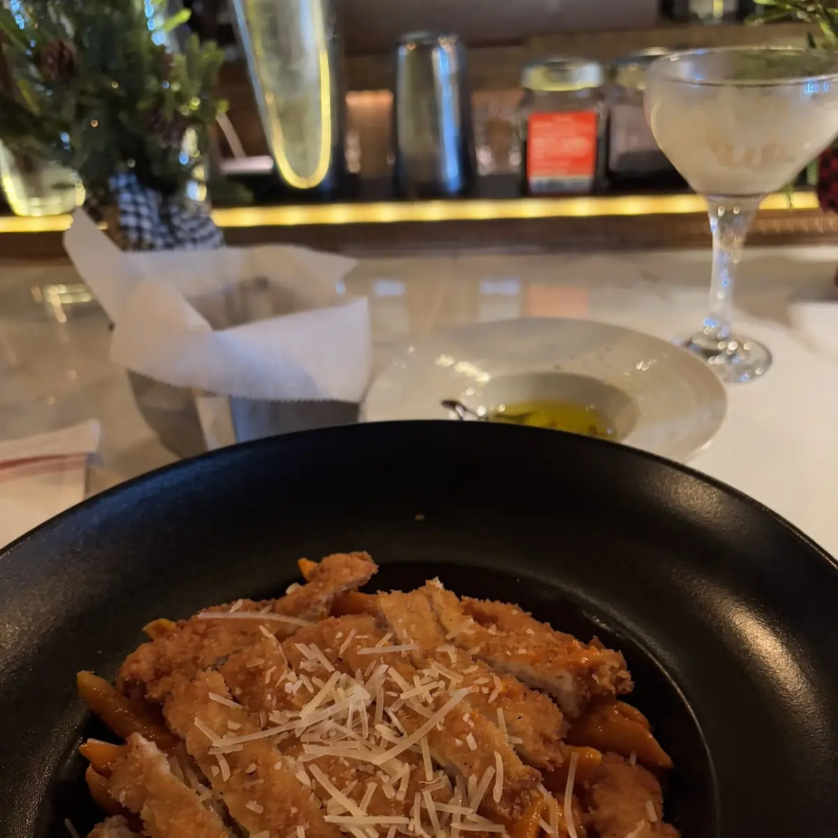 Penne Alla Vodka with Fried Chicken