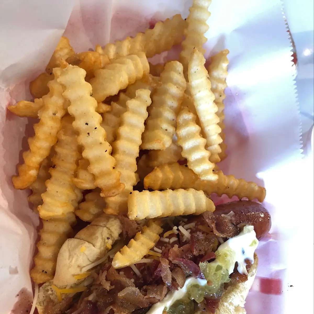 Hot Dog Basket with Fries