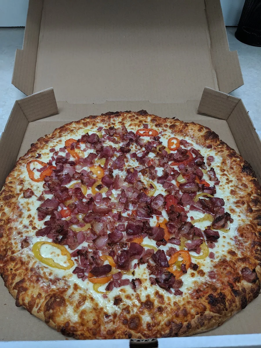 Peperoni Pepper and Bacon Sausage Italian Sausage, Pizza Gusta Dorion