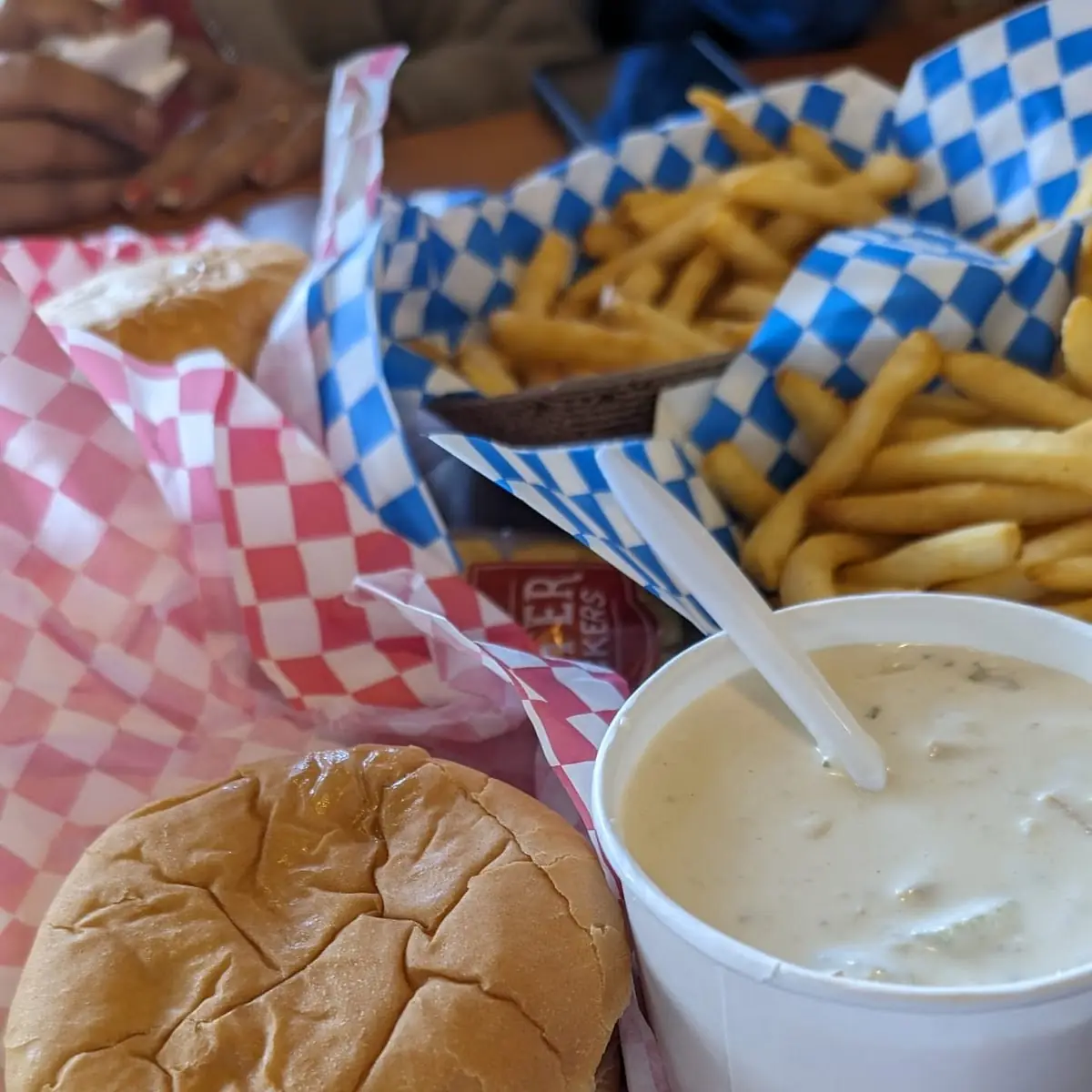 Chicken Chowder with Potato Chips