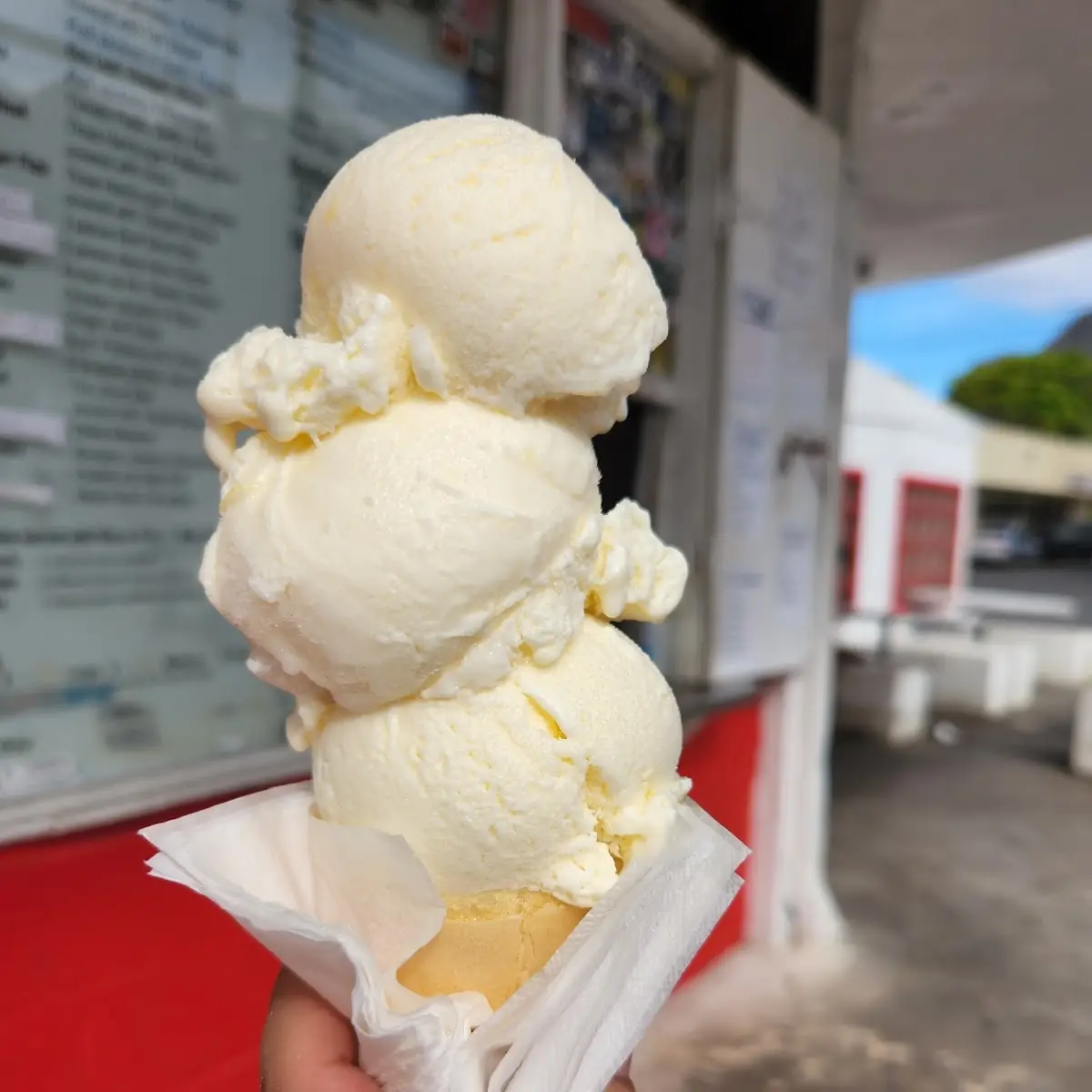 Pineapple Double Scoop Cone