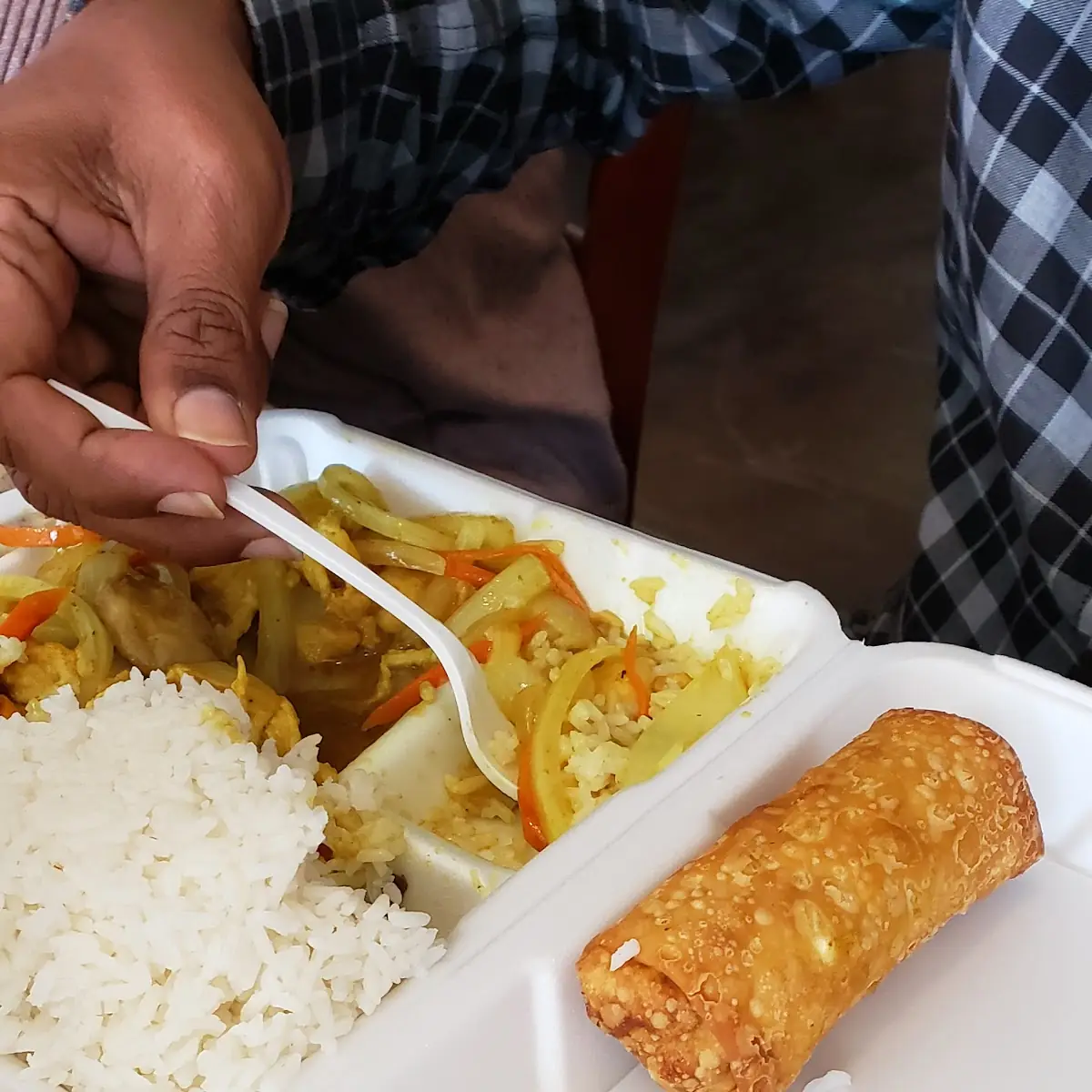 Served with White Rice & Egg Roll