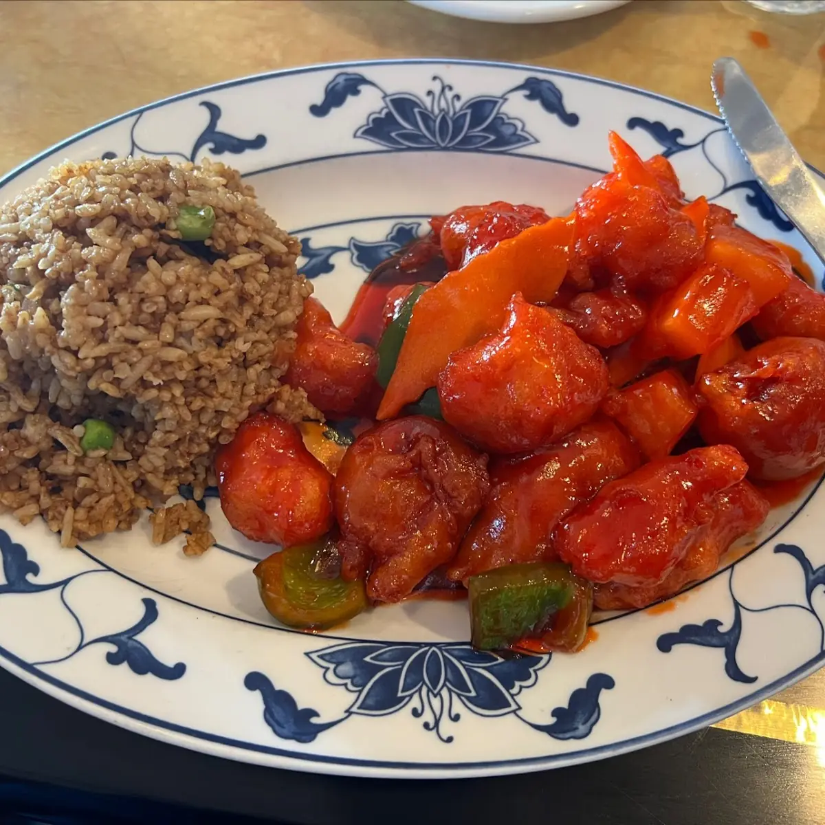 Sweet Sour Chicken Egg Fried Rice
