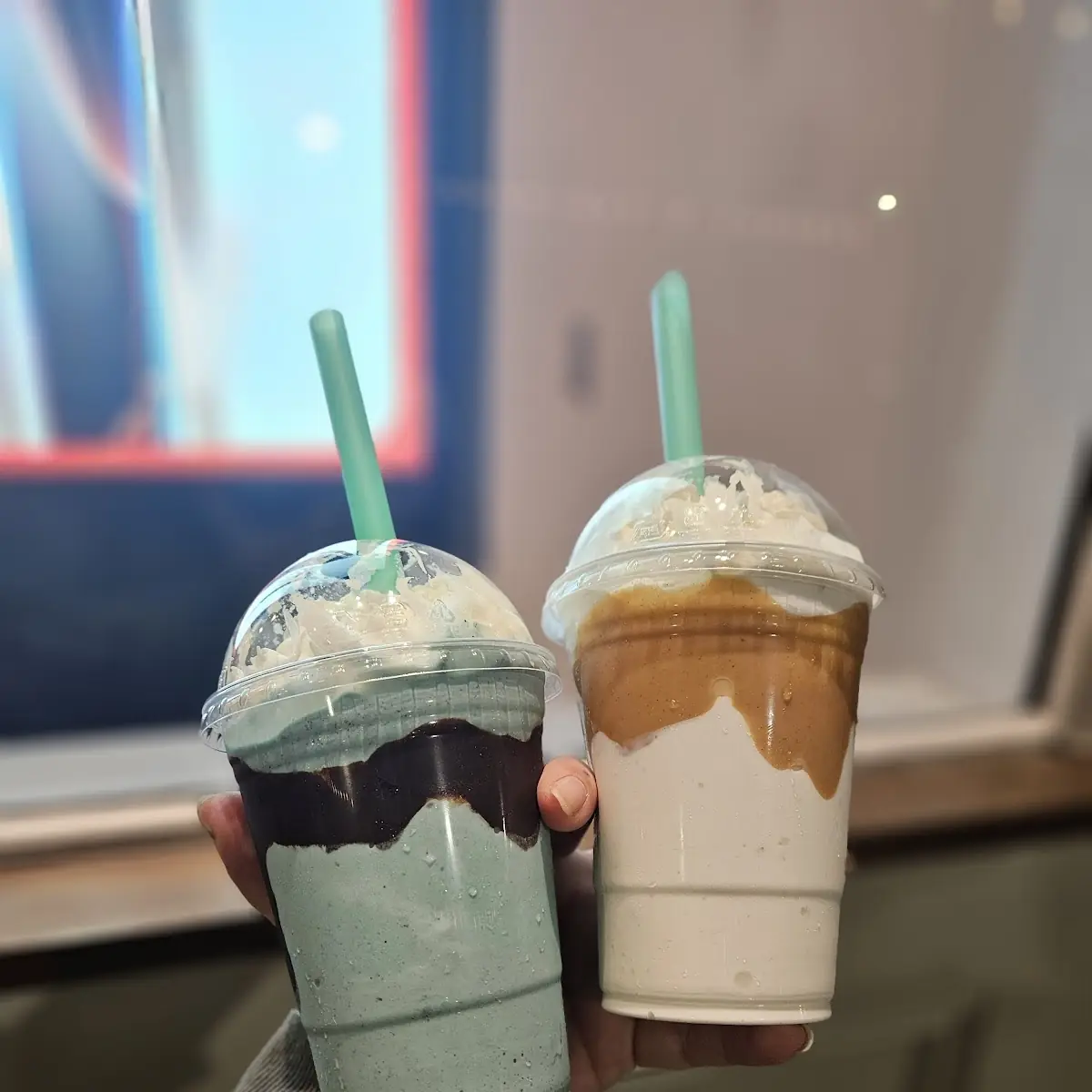 Vanilla and Peanut Butter Milkshakes