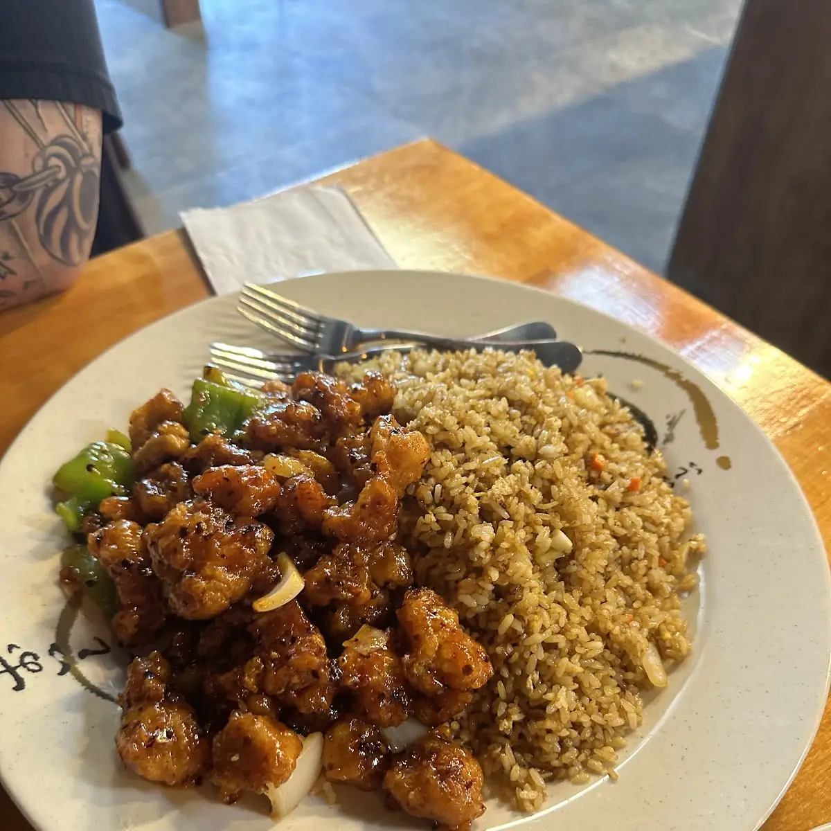 General TSO Chicken Dinner Plate
