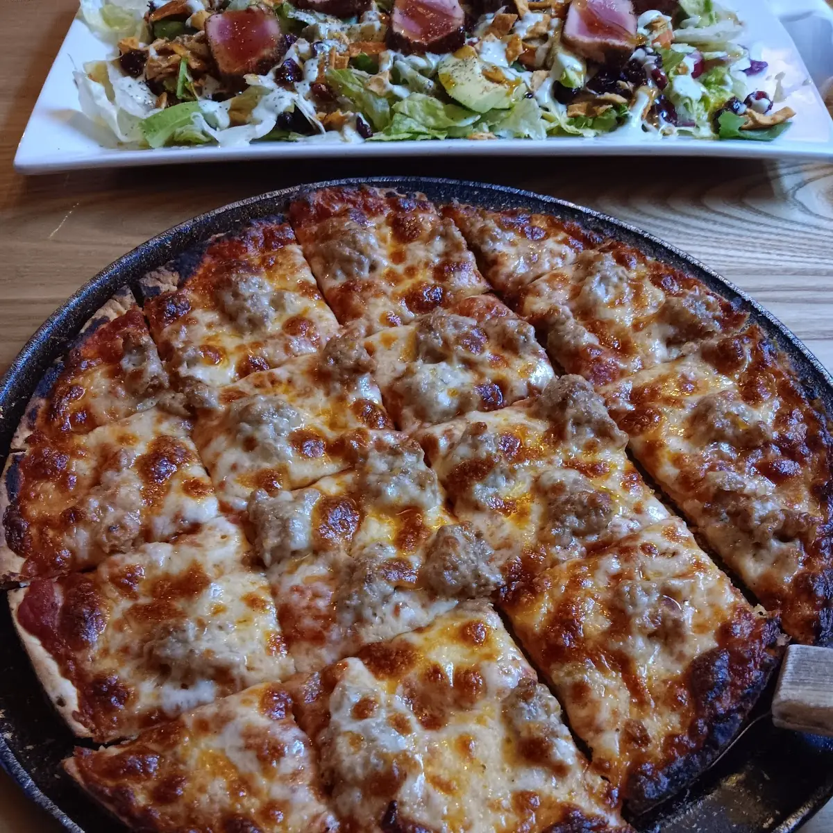 Cheese and Sausage Pizza