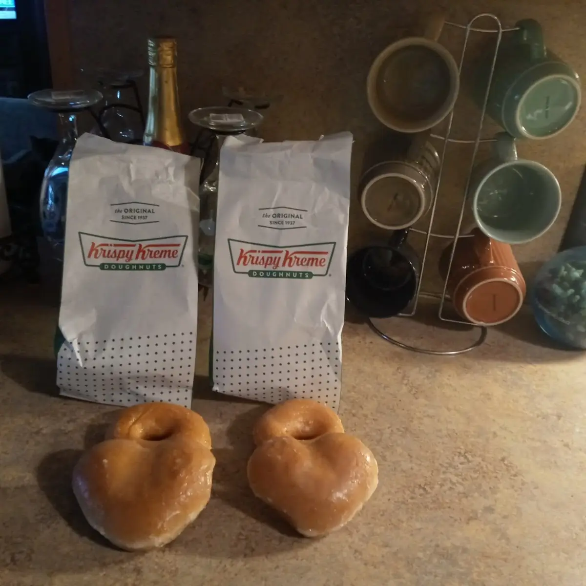 Heart Shape Glazed Donuts