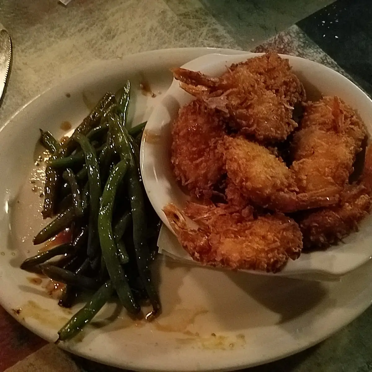 Coconut Shrimp and Green Beans