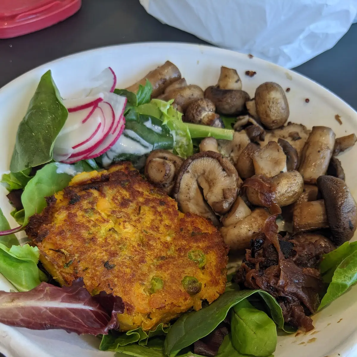 Aloo Tikki & Mixed Mushrooms