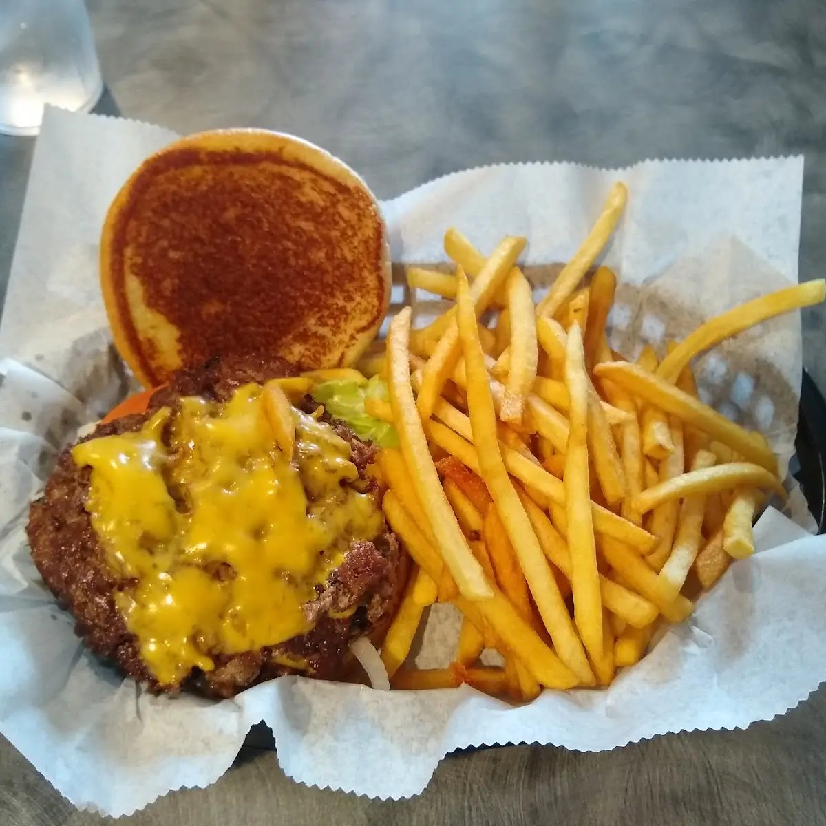 Double Cheeseburger with French Fries
