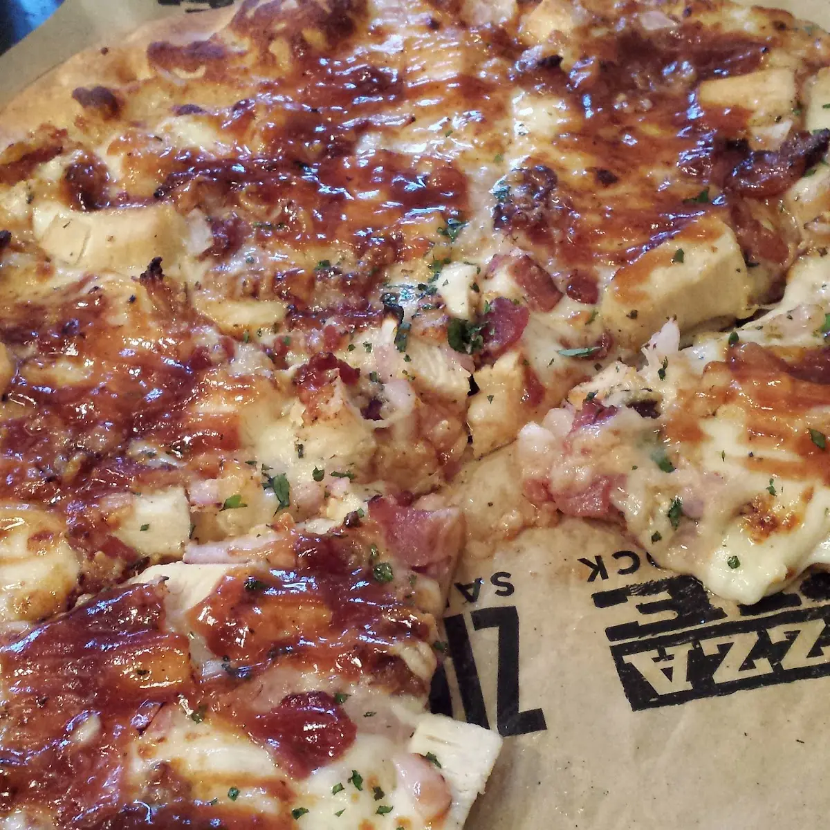 BBQ Chicken Pizza with Bacon