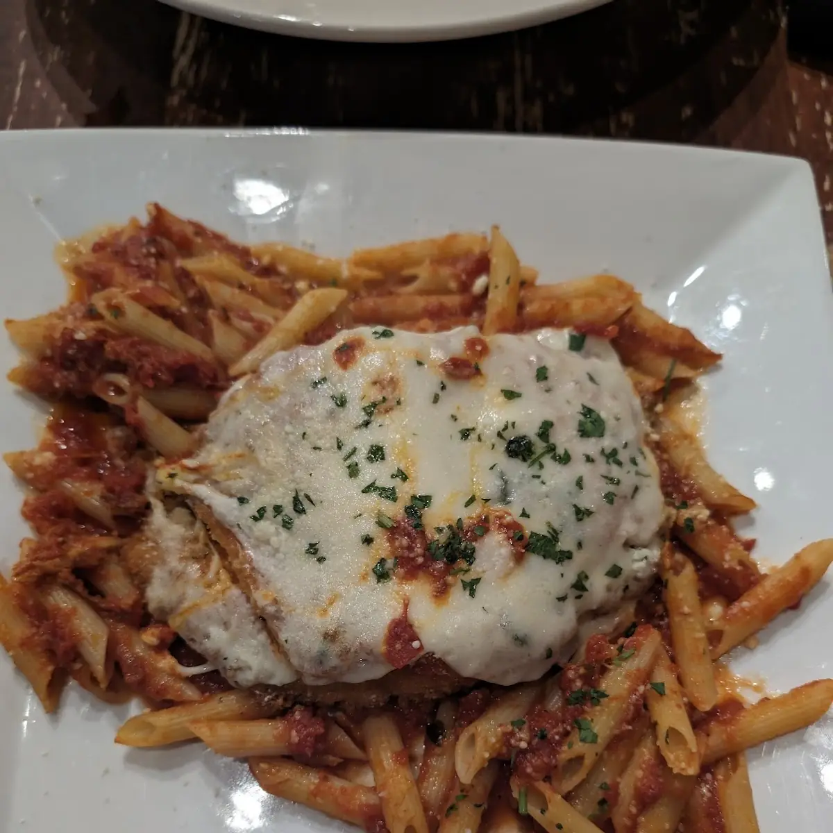 Chicken Parmesan with Penne Pasta