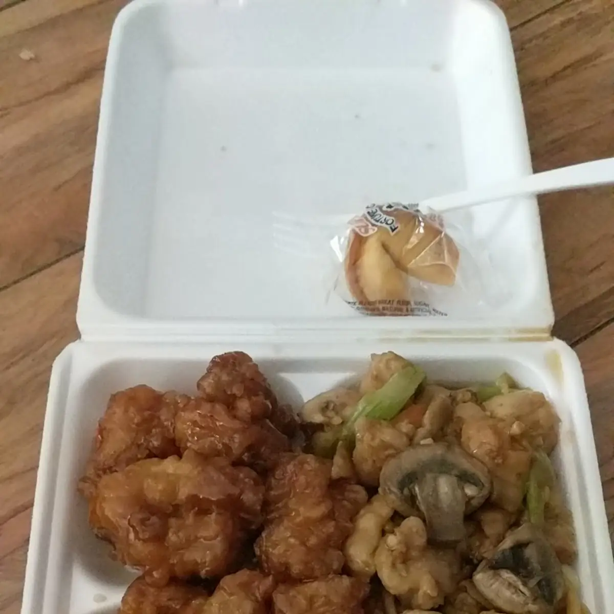 Orange Chicken and Mushroom Chicken