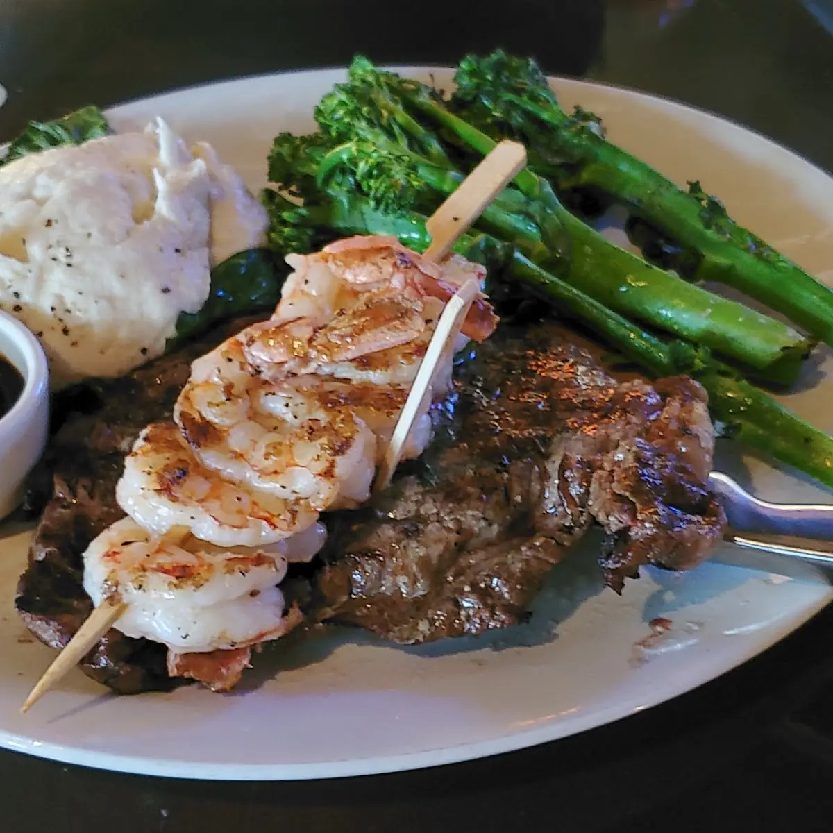 Rib Eye & Shrimp